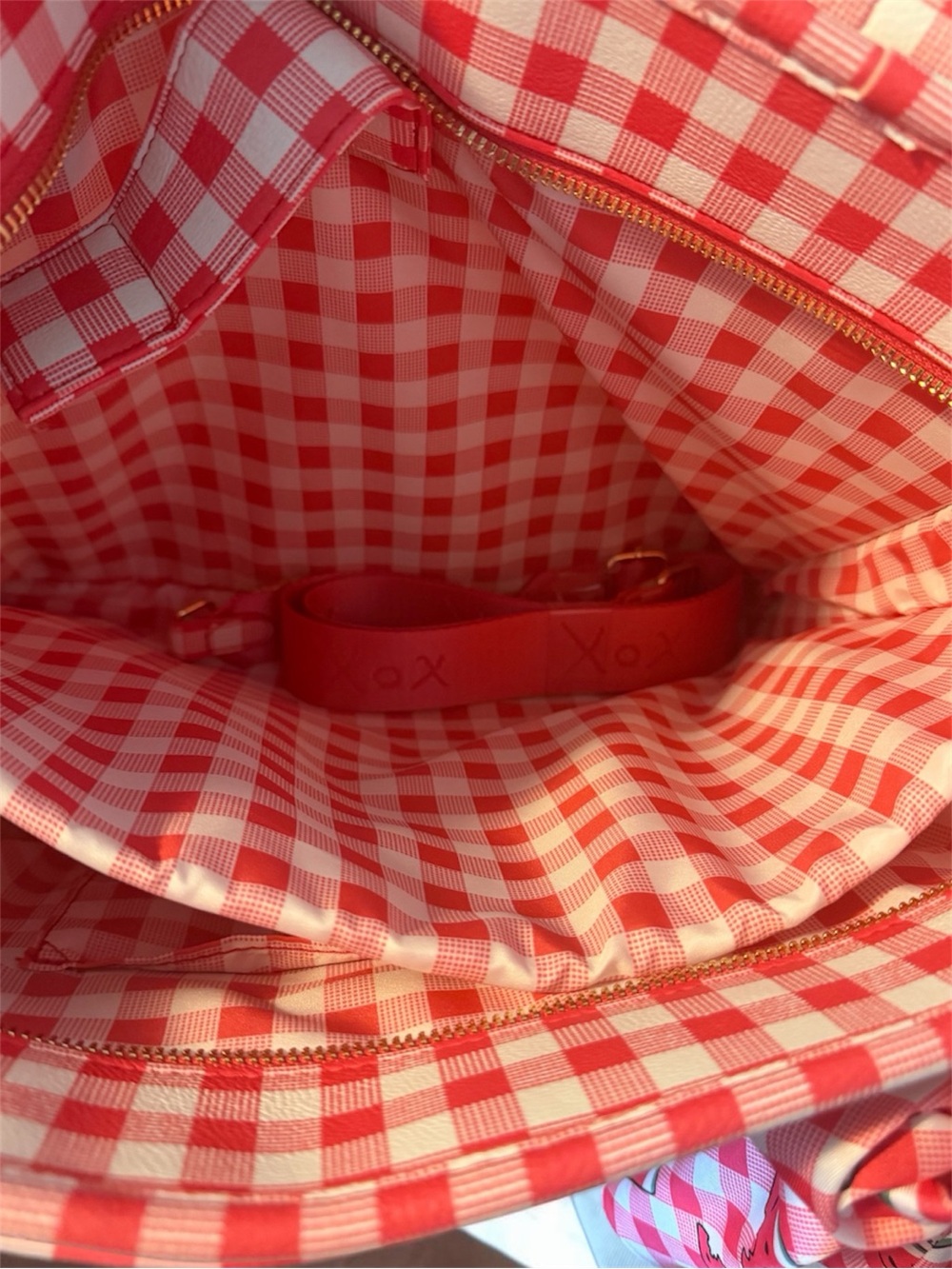 Betsey Johnson Watermelon Gingham Quilted Tote + Pouch Set ππ - Picture 8 of 10